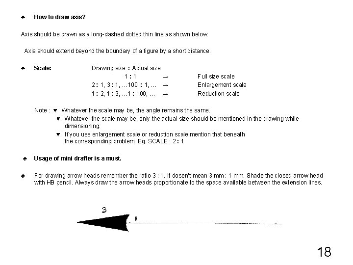 ♣ How to draw axis? Axis should be drawn as a long-dashed dotted thin ♣ How to draw axis? Axis should be drawn as a long-dashed dotted thin