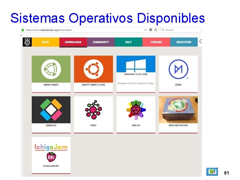 Sistemas Operativos Disponibles 81 