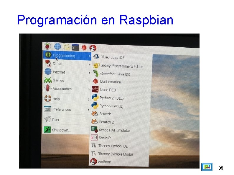 Programación en Raspbian 85 