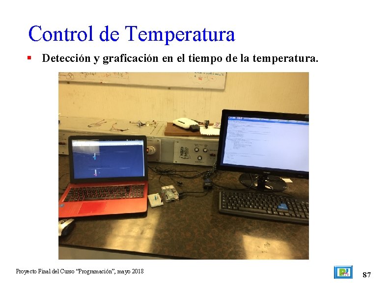 Control de Temperatura Detección y graficación en el tiempo de la temperatura. Proyecto Final