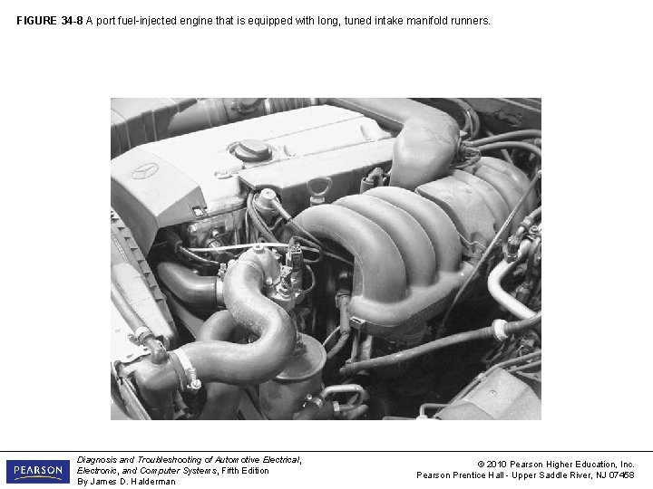 FIGURE 34 -8 A port fuel-injected engine that is equipped with long, tuned intake