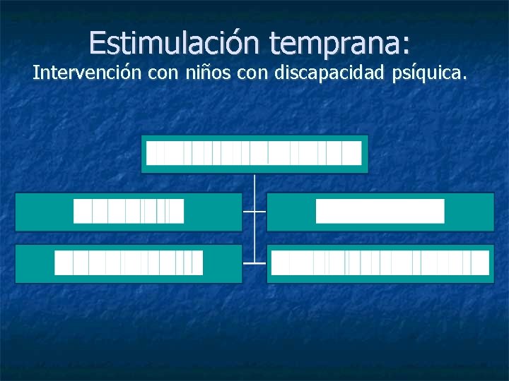 Estimulación temprana: Intervención con niños con discapacidad psíquica. 