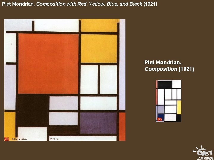 Piet Mondrian, Composition with Red, Yellow, Blue, and Black (1921) Piet Mondrian, Composition (1921)