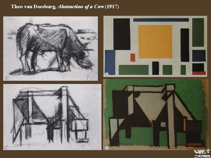 Theo van Doesburg, Abstraction of a Cow (1917) 
