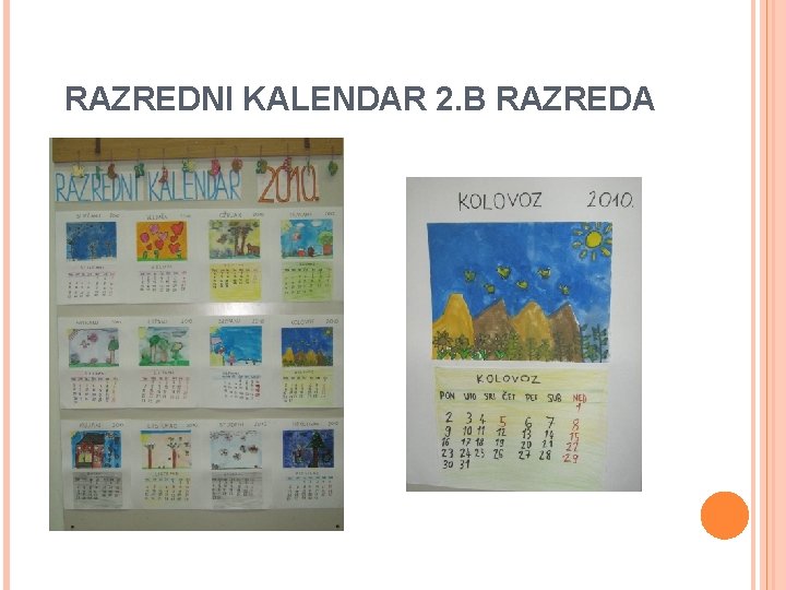 RAZREDNI KALENDAR 2. B RAZREDA 