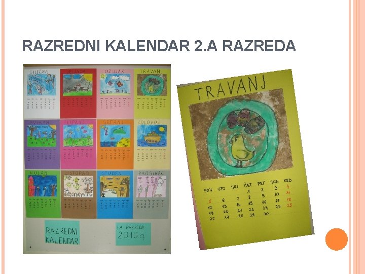 RAZREDNI KALENDAR 2. A RAZREDA 