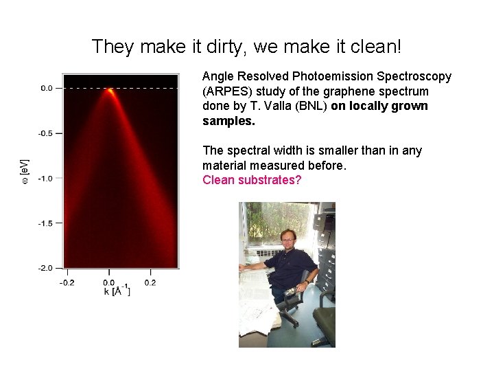 They make it dirty, we make it clean! Angle Resolved Photoemission Spectroscopy (ARPES) study