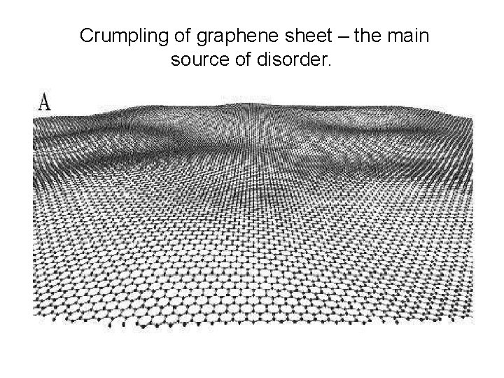 Crumpling of graphene sheet – the main source of disorder. 