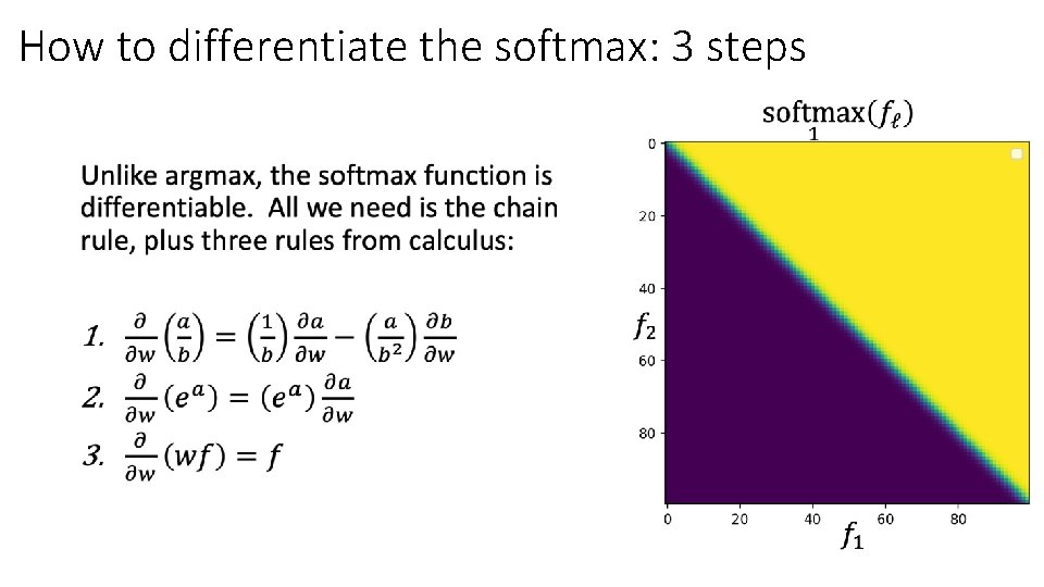 How to differentiate the softmax: 3 steps • 