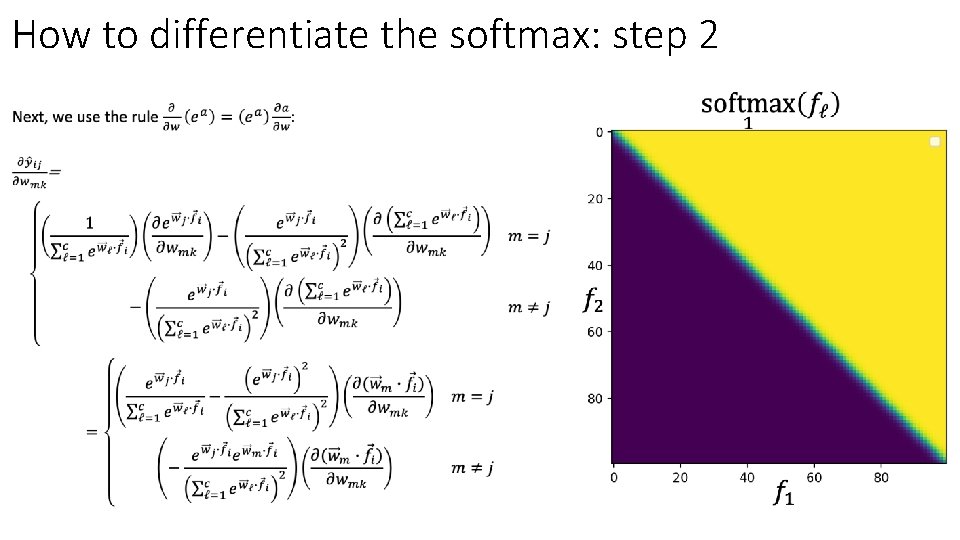 How to differentiate the softmax: step 2 • 