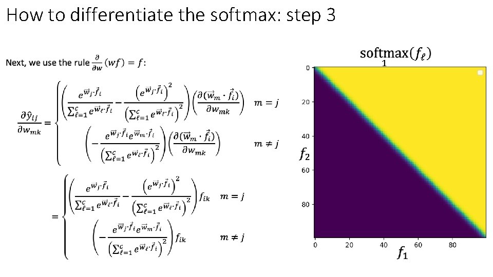 How to differentiate the softmax: step 3 • 