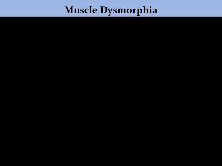 Muscle Dysmorphia 