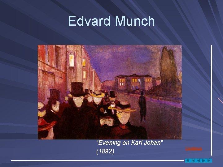 Edvard Munch “Evening on Karl Johan” (1892) Continua 