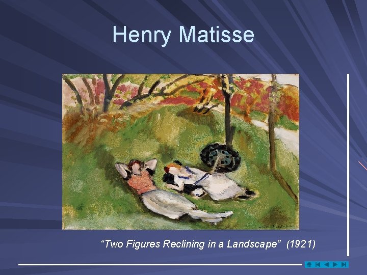 Henry Matisse “Two Figures Reclining in a Landscape” (1921) 