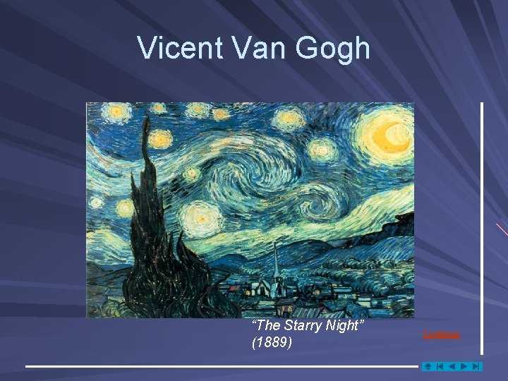 Vicent Van Gogh “The Starry Night” (1889) Continua 