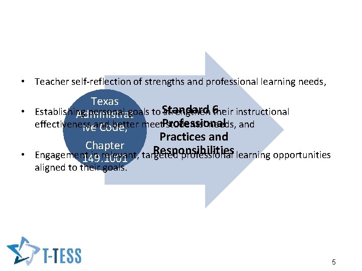  • Teacher self-reflection of strengths and professional learning needs, Texas - instructional •