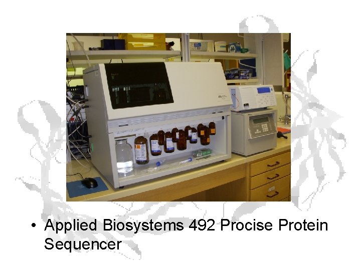 • Applied Biosystems 492 Procise Protein Sequencer • Applied Biosystems 492 Procise Protein Sequencer