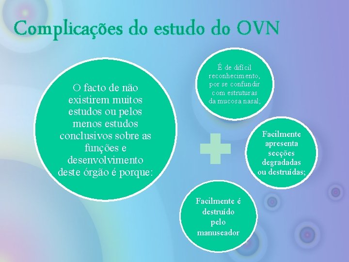 Complicações do estudo do OVN O facto de não existirem muitos estudos ou pelos