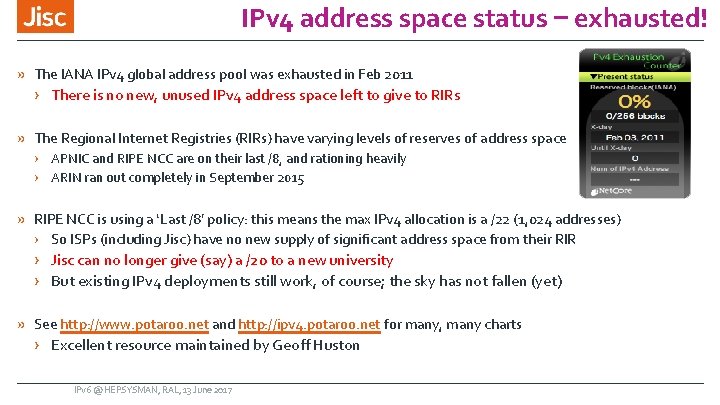 IPv 4 address space status – exhausted! » The IANA IPv 4 global address