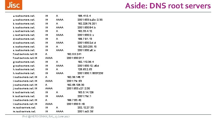 Aside: DNS root servers a. root-servers. net. b. root-servers. net. c. root-servers. net. d.