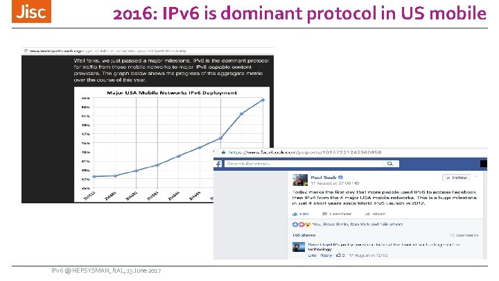 2016: IPv 6 is dominant protocol in US mobile IPv 6 @ HEPSYSMAN, RAL,