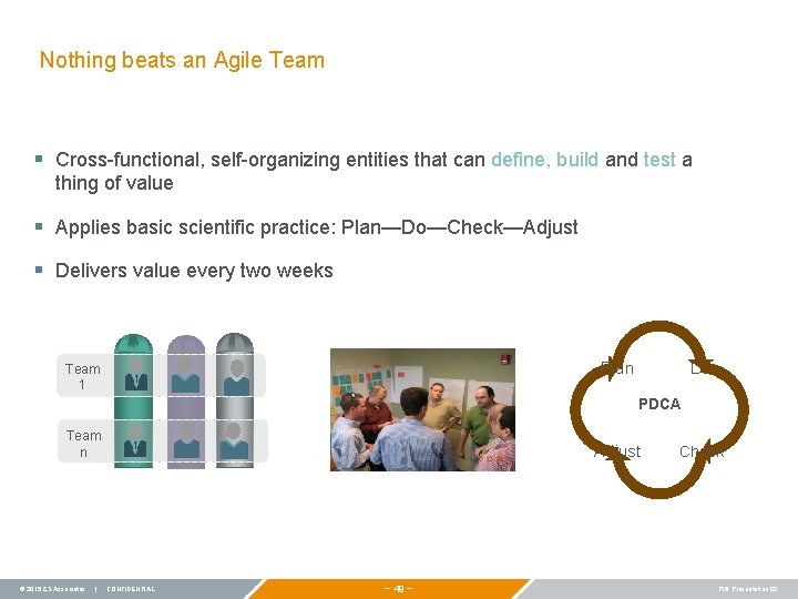 Nothing beats an Agile Team § Cross-functional, self-organizing entities that can define, build and