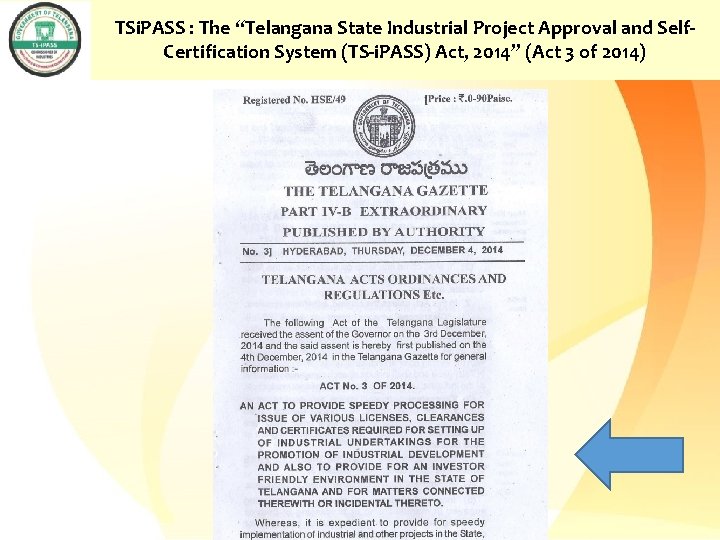 TSi. PASS : The “Telangana State Industrial Project Approval and Self. Certification System (TS-i. TSi. PASS : The “Telangana State Industrial Project Approval and Self. Certification System (TS-i.