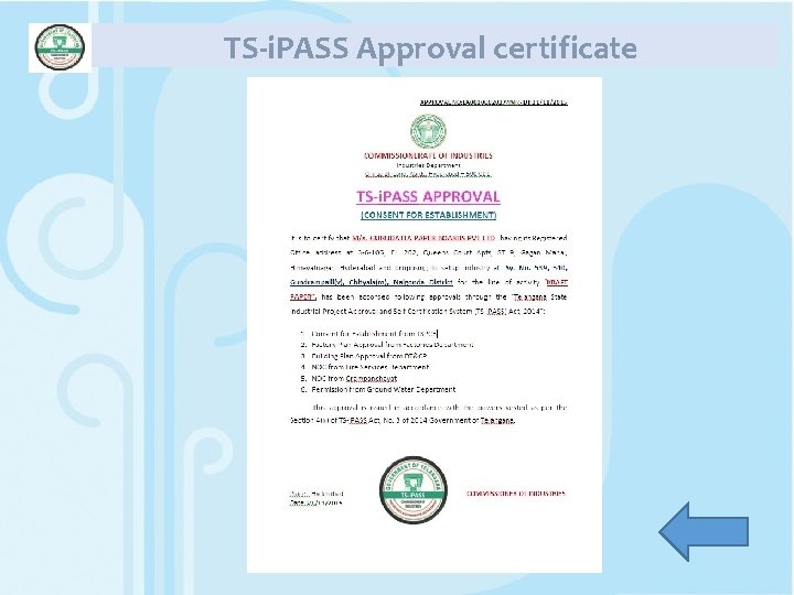 TS-i. PASS Approval certificate 