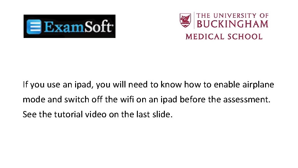 If you use an ipad, you will need to know how to enable airplane