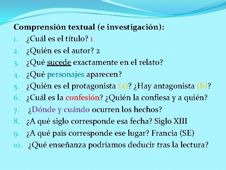 Comprensión textual (e investigación): 1. ¿Cuál es el título? 1 2. ¿Quién es el Comprensión textual (e investigación): 1. ¿Cuál es el título? 1 2. ¿Quién es el