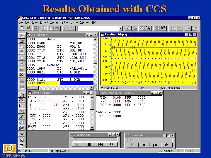 Results Obtained with CCS ESIEE, Slide 68 