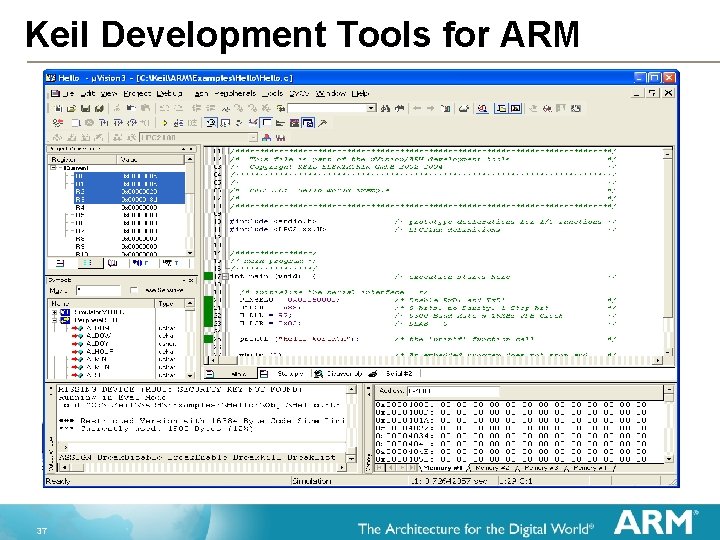 Keil Development Tools for ARM 37 