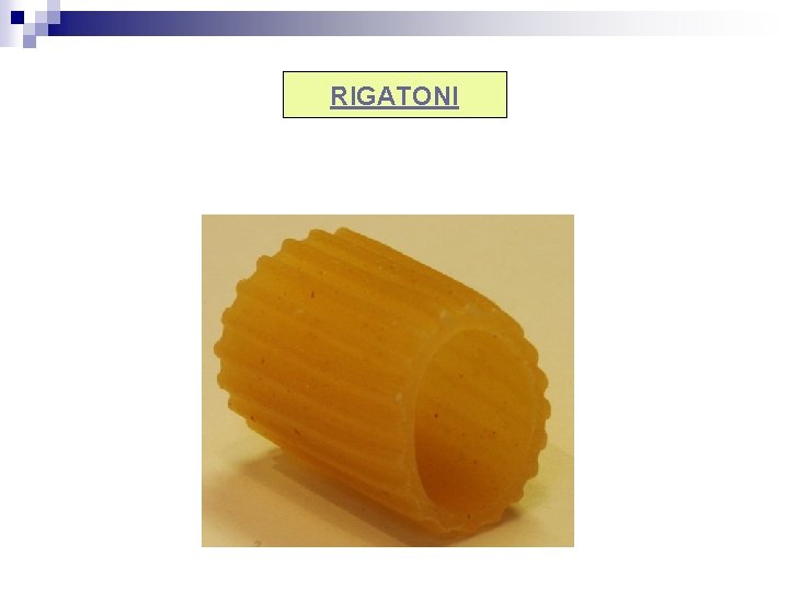 RIGATONI 