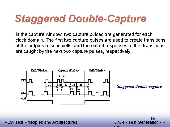 Staggered Double-Capture In the capture window, two capture pulses are generated for each clock