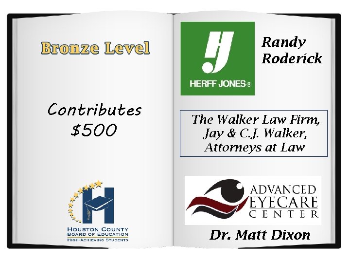 Randy Roderick Contributes $500 The Walker Law Firm, Jay & C. J. Walker, Attorneys