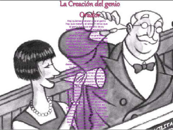 La Creación del genio Orador Hay quienes piensan que al genio hay que meterlo La Creación del genio Orador Hay quienes piensan que al genio hay que meterlo