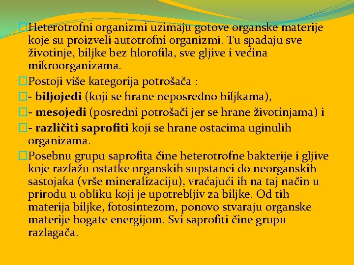 Odnosi Ishrane I Lanci Ishrane Osnovni Nain Uzajamnog