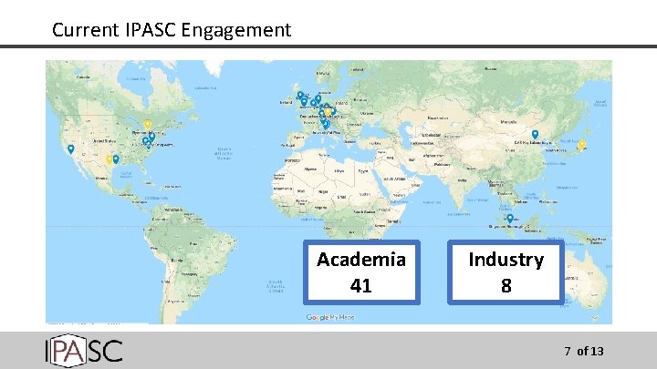 Current IPASC Engagement Academia 41 Industry 8 7 of 13 
