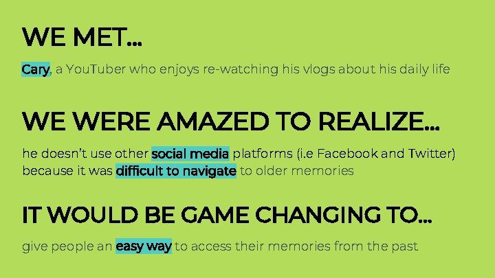 WE MET. . . Cary, a You. Tuber who enjoys re-watching his vlogs about WE MET. . . Cary, a You. Tuber who enjoys re-watching his vlogs about