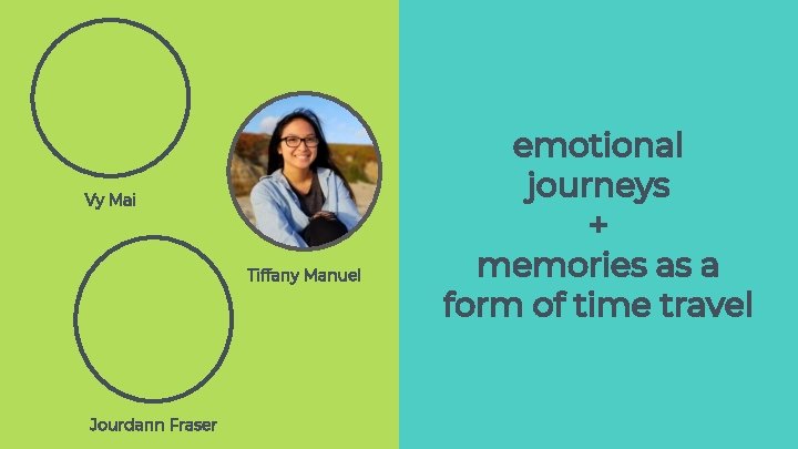 Vy Mai Tiffany Manuel Jourdann Fraser emotional journeys + memories as a form of Vy Mai Tiffany Manuel Jourdann Fraser emotional journeys + memories as a form of