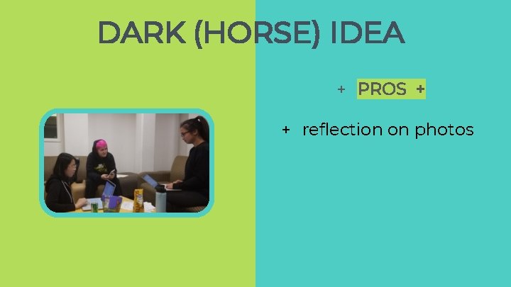 DARK (HORSE) IDEA + PROS + + reflection on photos DARK (HORSE) IDEA + PROS + + reflection on photos