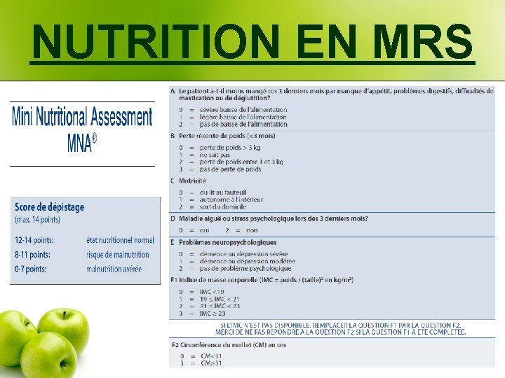 NUTRITION EN MRS 