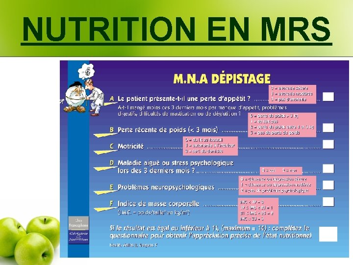 NUTRITION EN MRS 