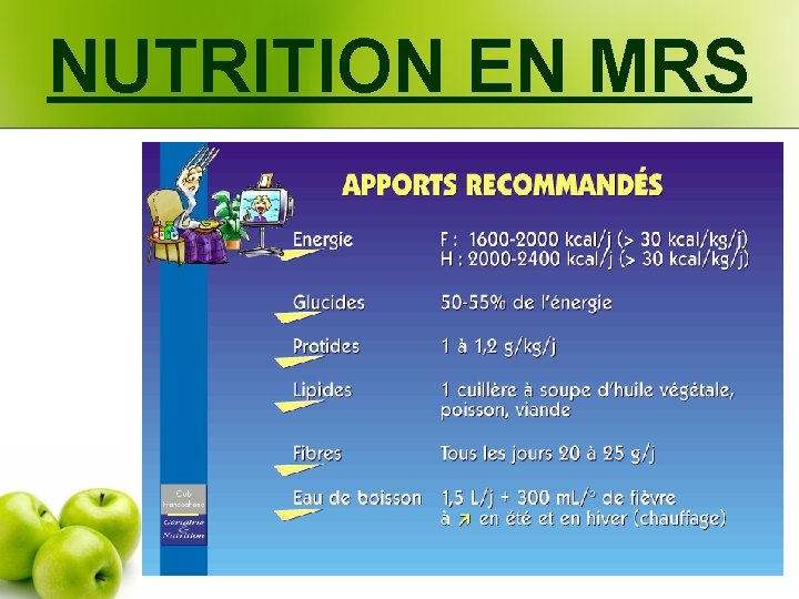 NUTRITION EN MRS 