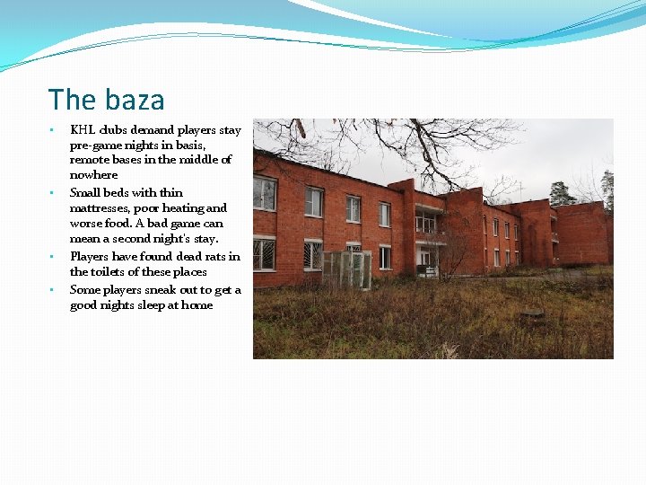 The baza • • KHL clubs demand players stay pre-game nights in basis, remote The baza • • KHL clubs demand players stay pre-game nights in basis, remote