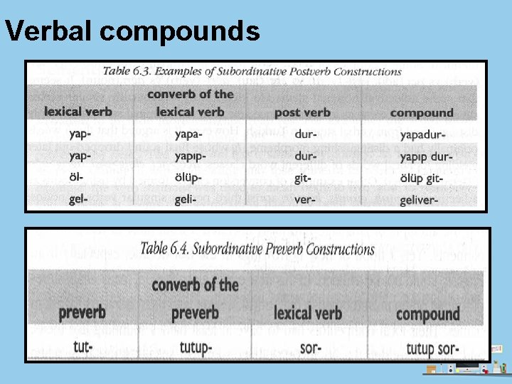 Verbal compounds 