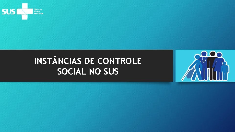 INST NCIAS DE CONTROLE SOCIAL NO SUS 