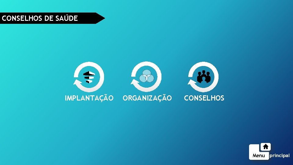 CONSELHOS DE SAÚDE IMPLANTAÇÃO ORGANIZAÇÃO CONSELHOS 