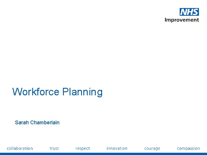 Workforce Planning Sarah Chamberlain 