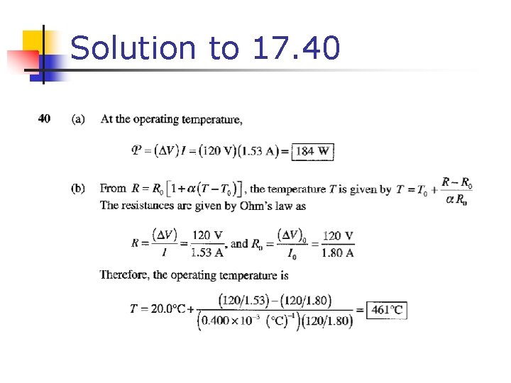 Solution to 17. 40 